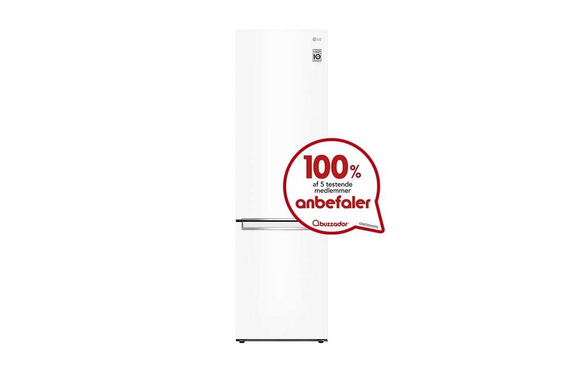 LG 2.03M 384L Kølefryseskab(Hvid) - Energiklasse D, Door Cooling™ , GBB72SWEFN